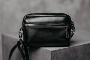WalkBag - Leather Crossbody for Everyday | Smooth | Black - Skin and Skin