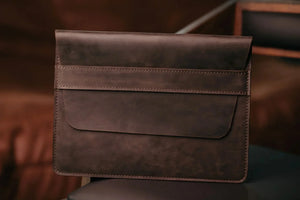 Vintage Leather Sleeve for Macbook - All sizes | Chocolate Brown - Skin and Skin