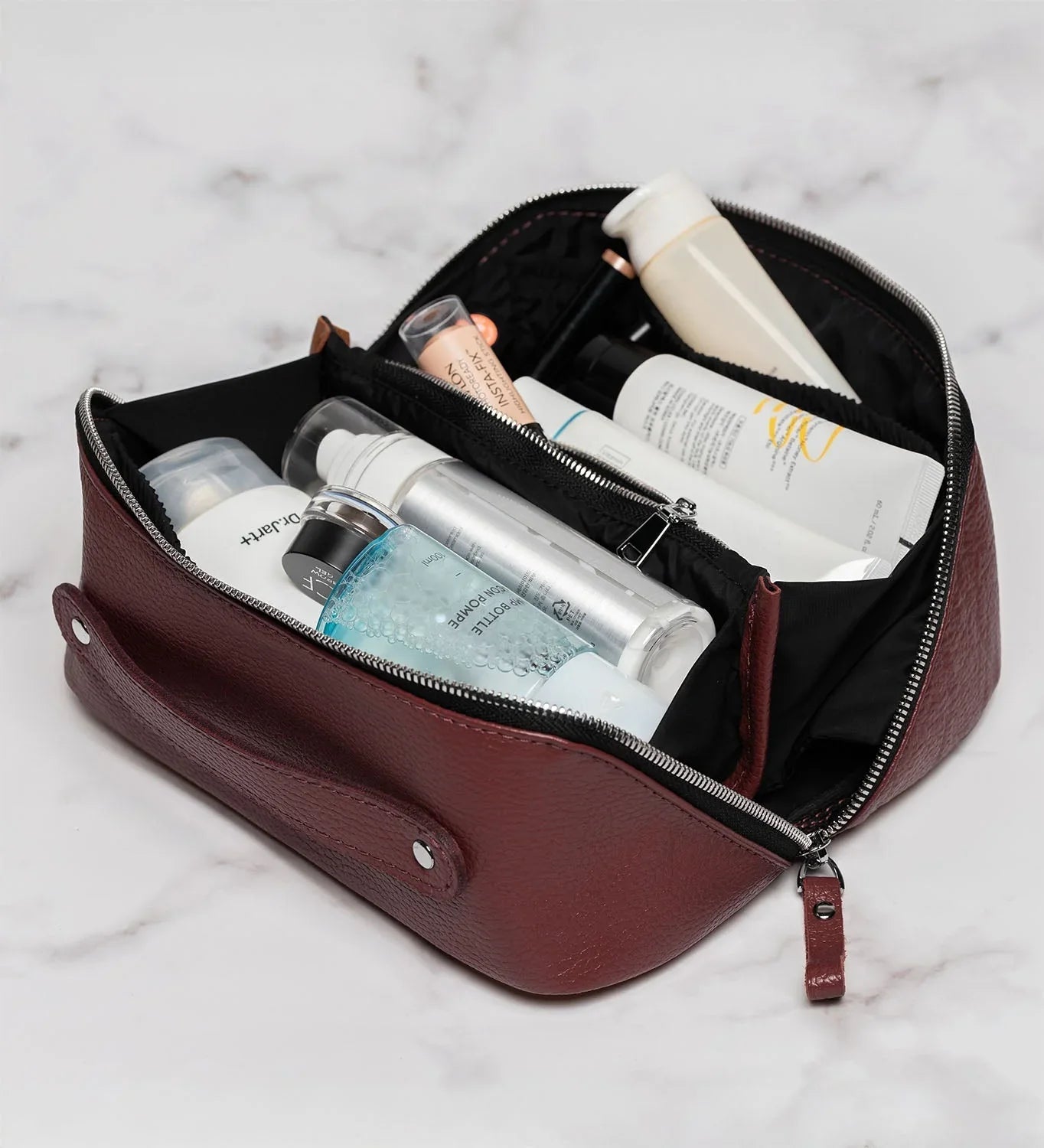 Косметичка BeautyBox із зернистої шкіри