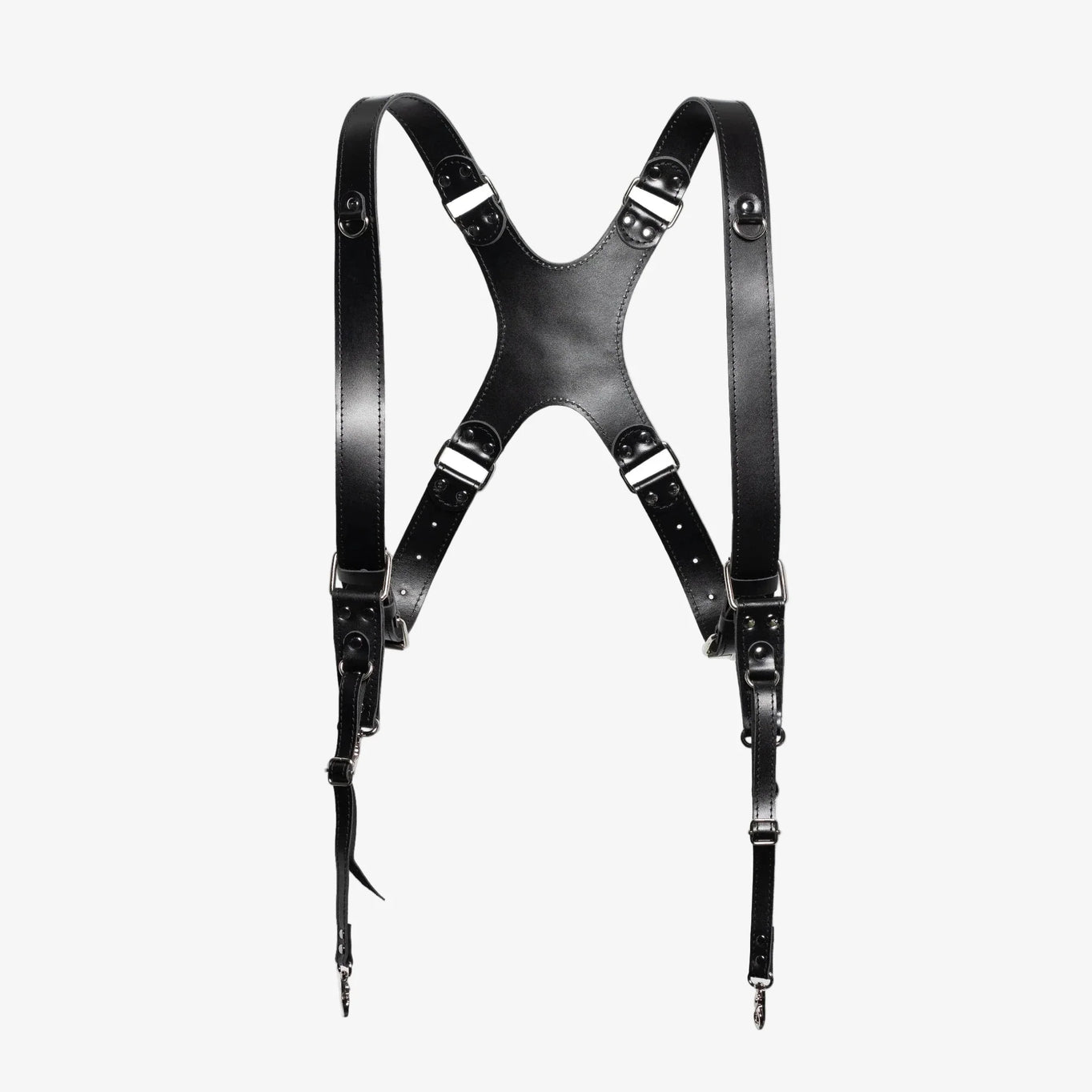 Leather Double Camera Harness | Black - Skin and Skin