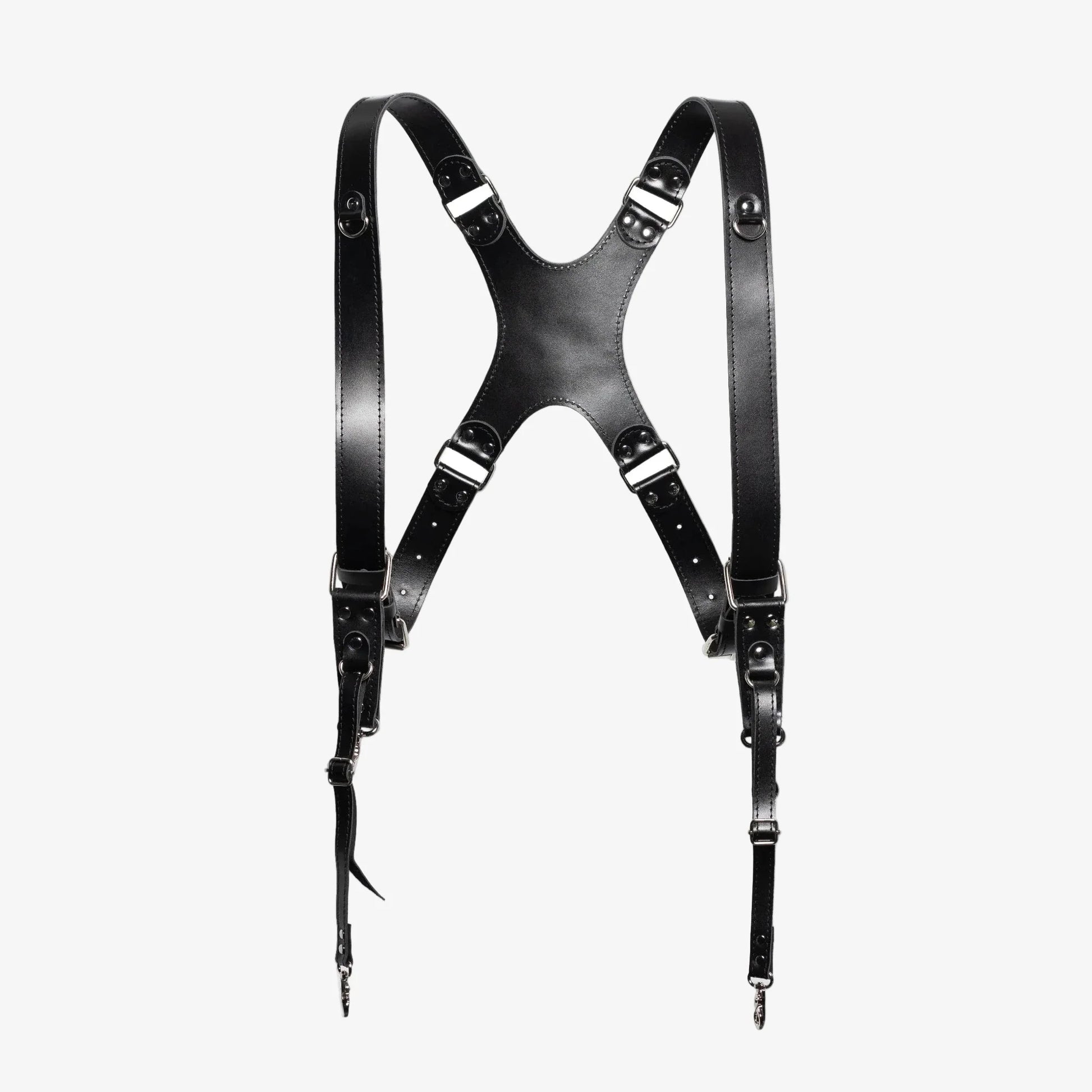 Leather Double Camera Harness | Black - Skin and Skin