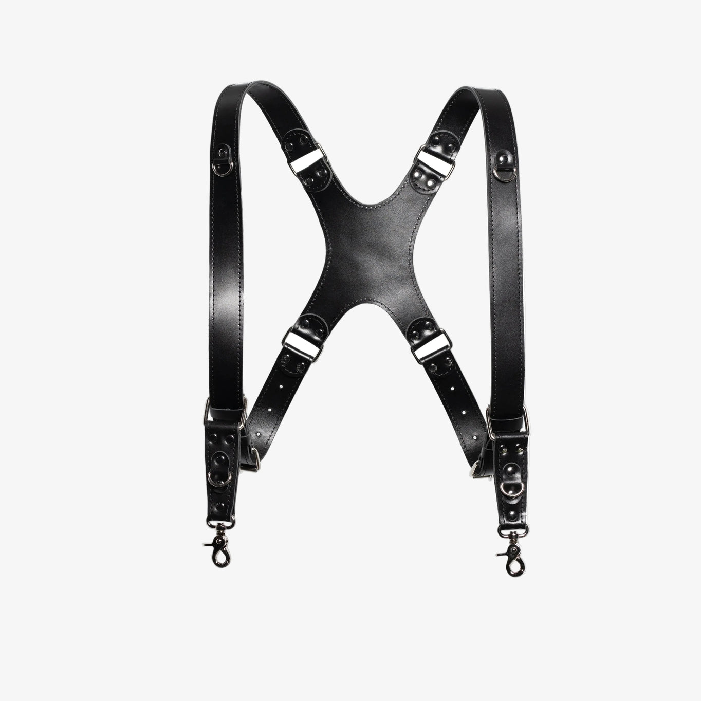 Leather Double Camera Harness | Black - Skin and Skin