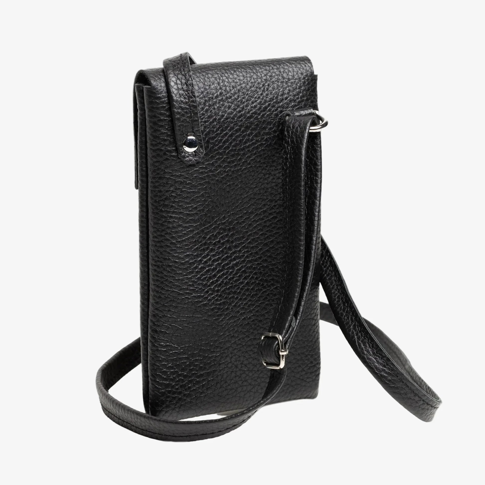 Full grain Leather Phone Bag | Graini Black - Skin and Skin