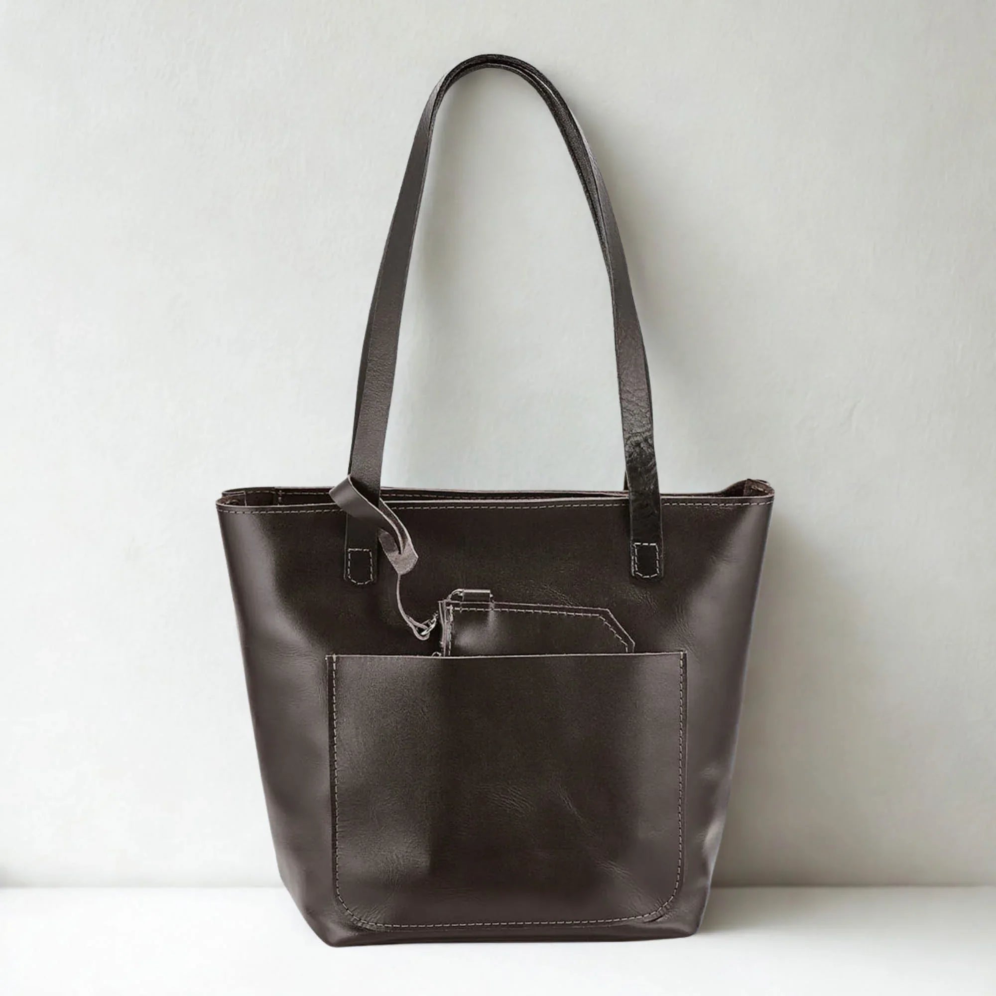 Жіноча сумка Tote з класичної шкіри з органайзером