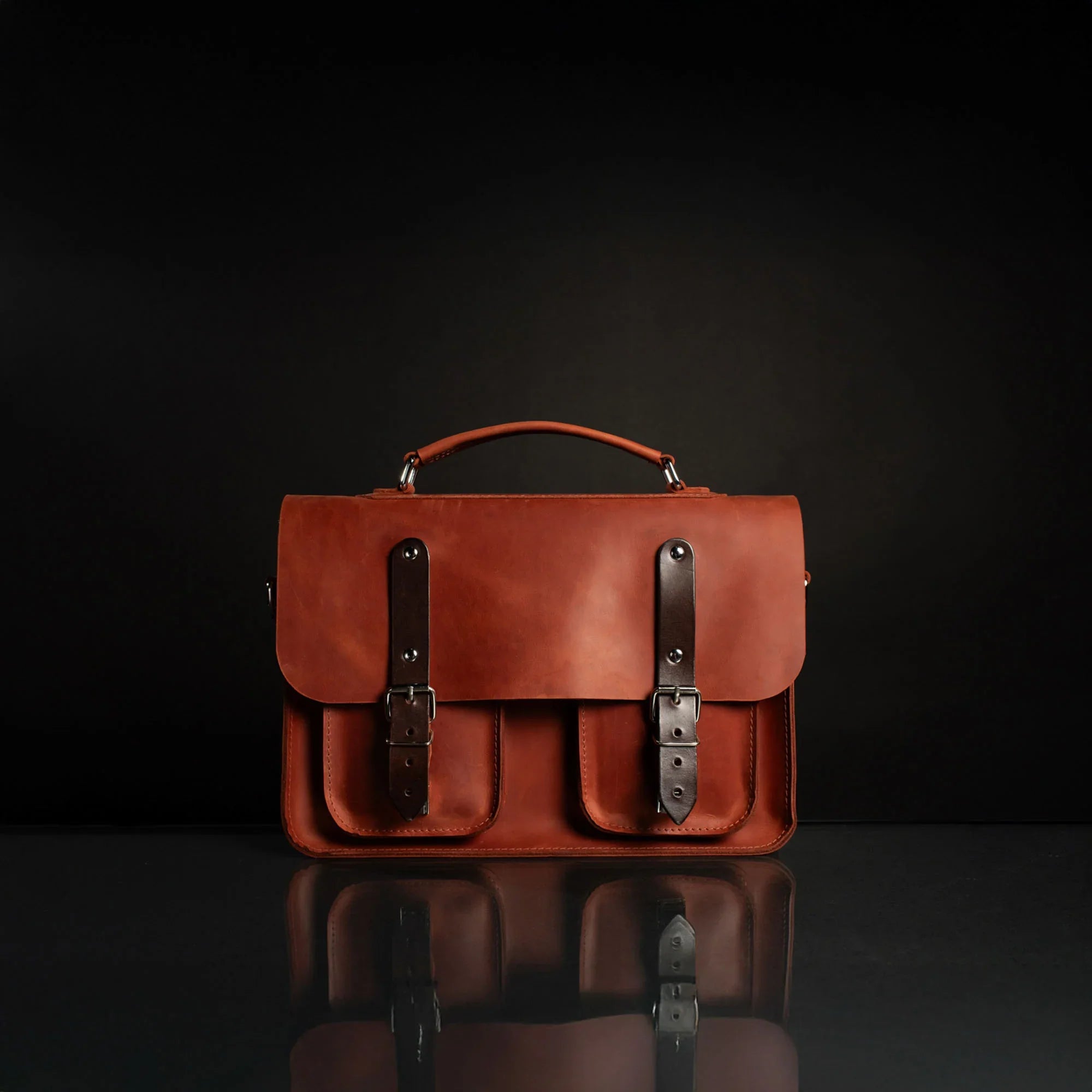 Вінтажна шкіряна сумка-портфель | Barrister