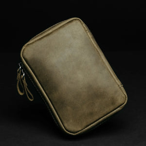 Organizer for Cables & Tech with Zip Closure | Olive Green - Skin and Skin