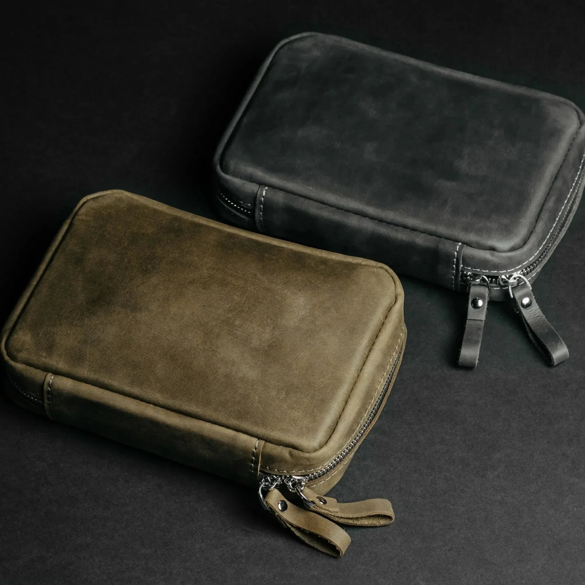 Organizer for Cables & Tech with Zip Closure | Olive Green - Skin and Skin