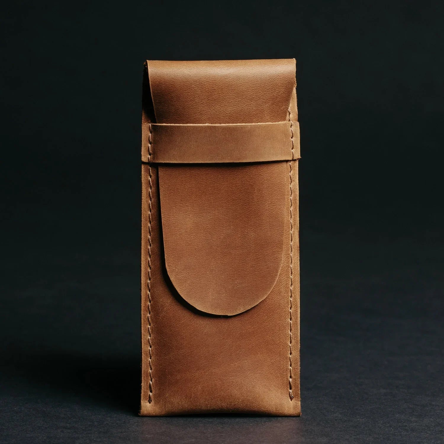 Вінтажний шкіряний футляр для ручок та олівців