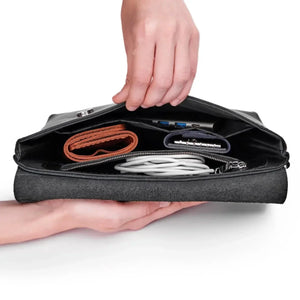 Men's Leather Crossbody Bag L | Smooth Black - Skin and Skin