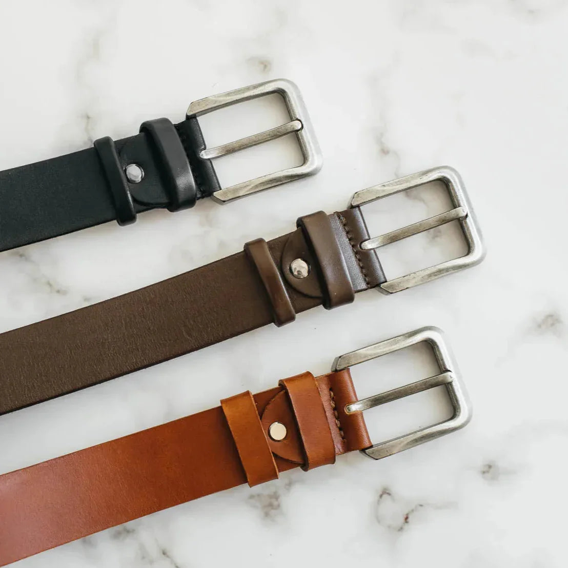 Набір 3-х ременів з преміальної шкіри