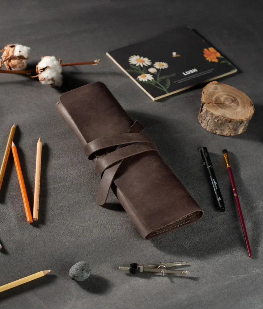 Скрутка-органайзер для пензлів зі шкіри Crazy Horse