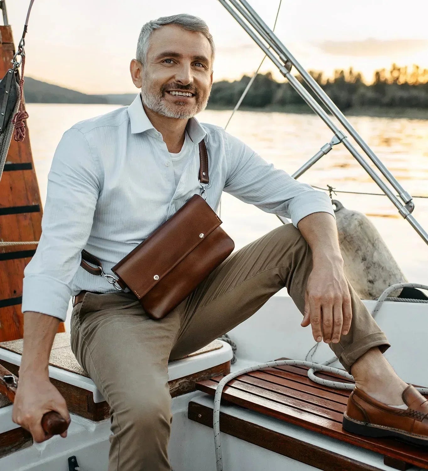 Шкіряна сумка-трансформер Crossbody