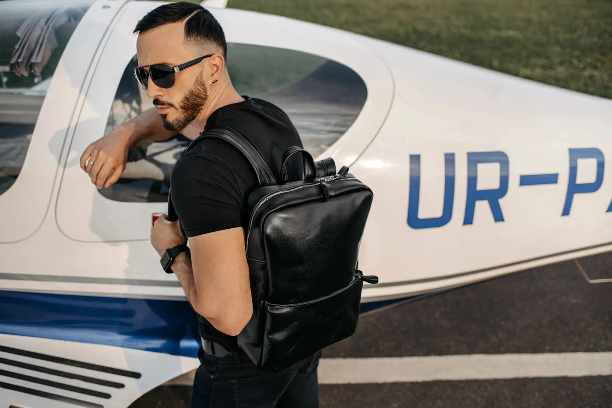 Leather Backpack for Laptop - Nomad | Black - Skin and Skin