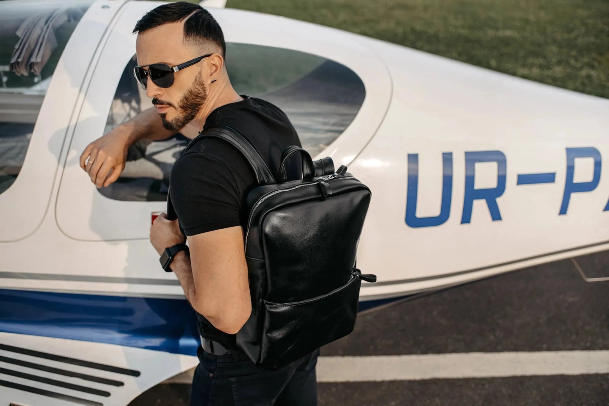 Leather Backpack for Laptop - Nomad | Black - Skin and Skin