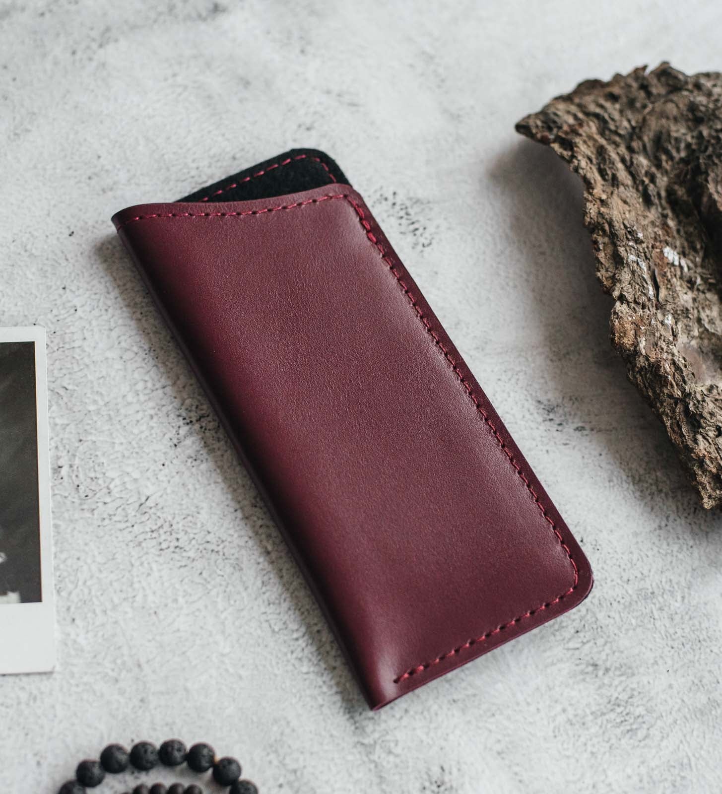 Шкіряний чохол для окулярів з легким доступом