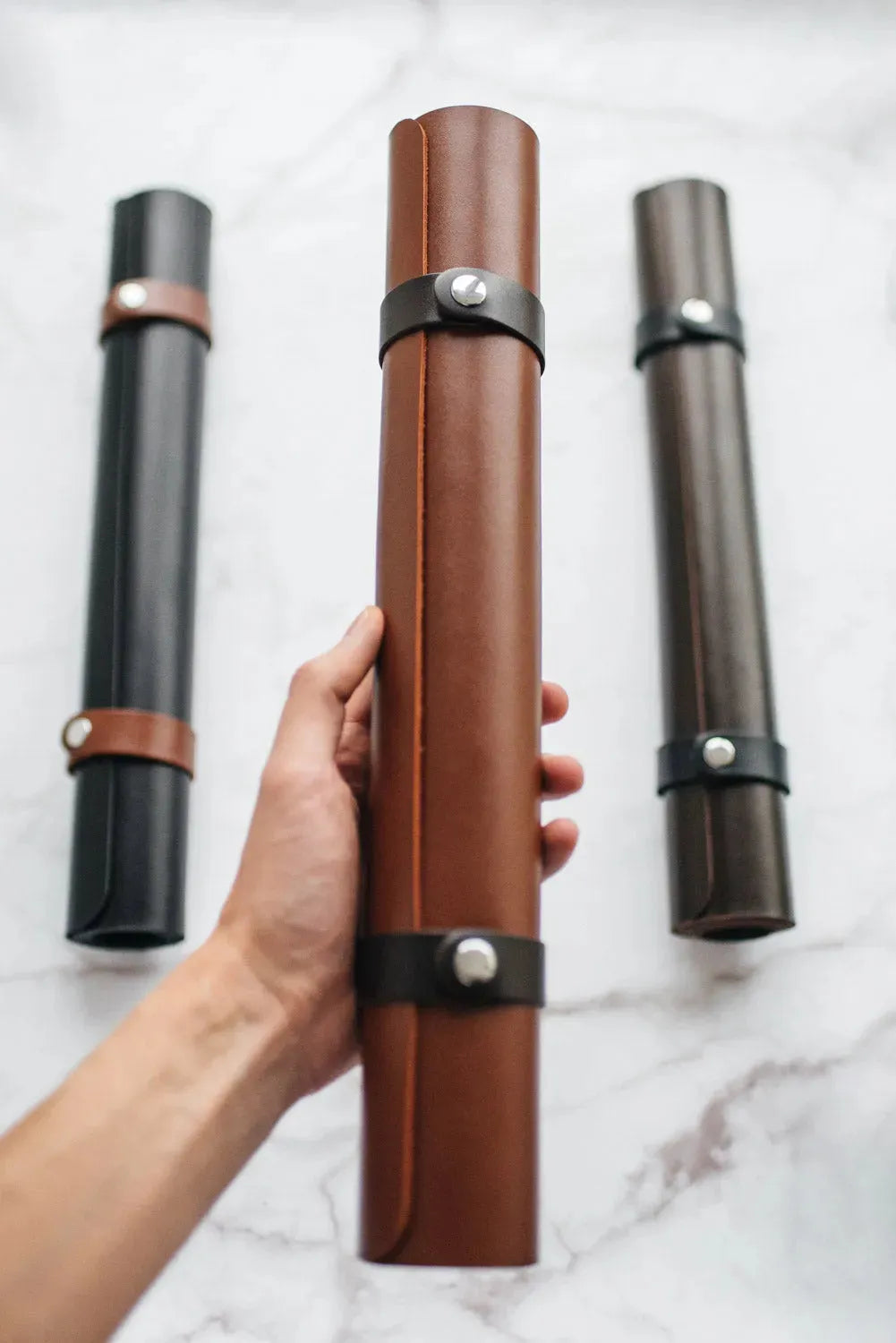 Leather Deskpad | Smooth | Cognac - Skin and Skin