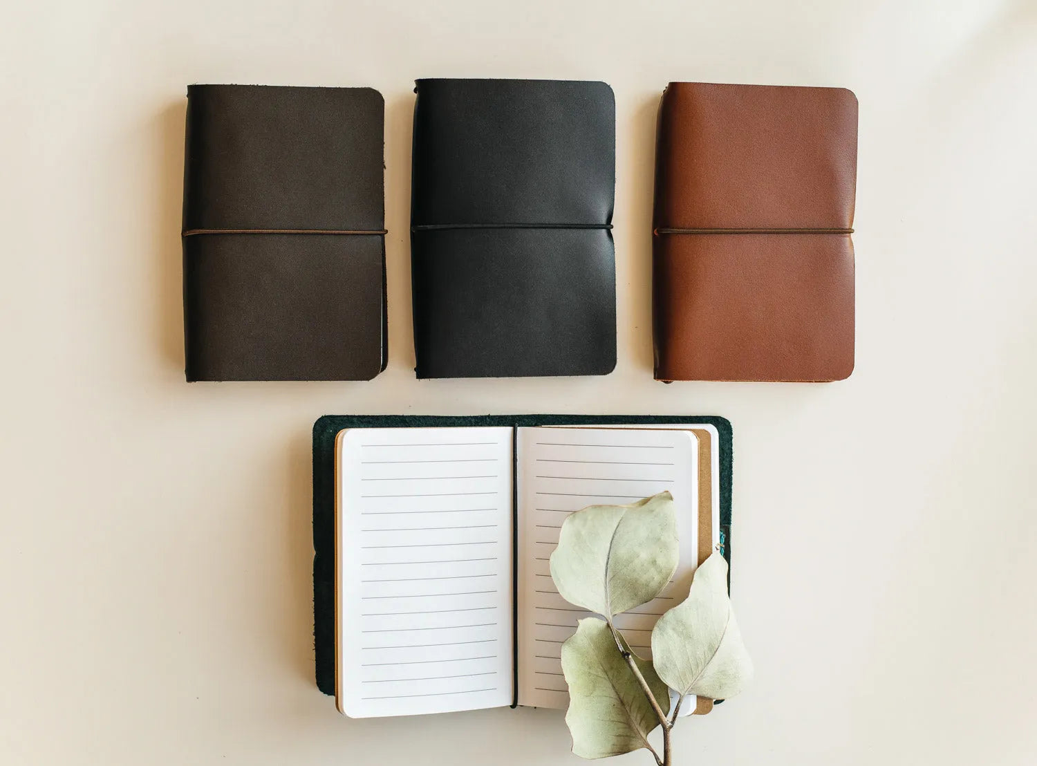 Leather Notebook cover A6, A5, B5, B6, A4 | Black - Skin and Skin