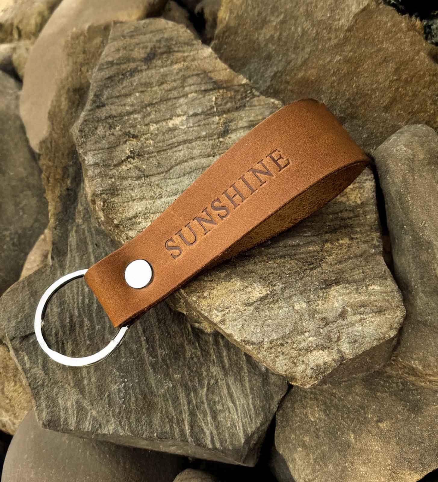 Брелок для ключів з вінтажної шкіри