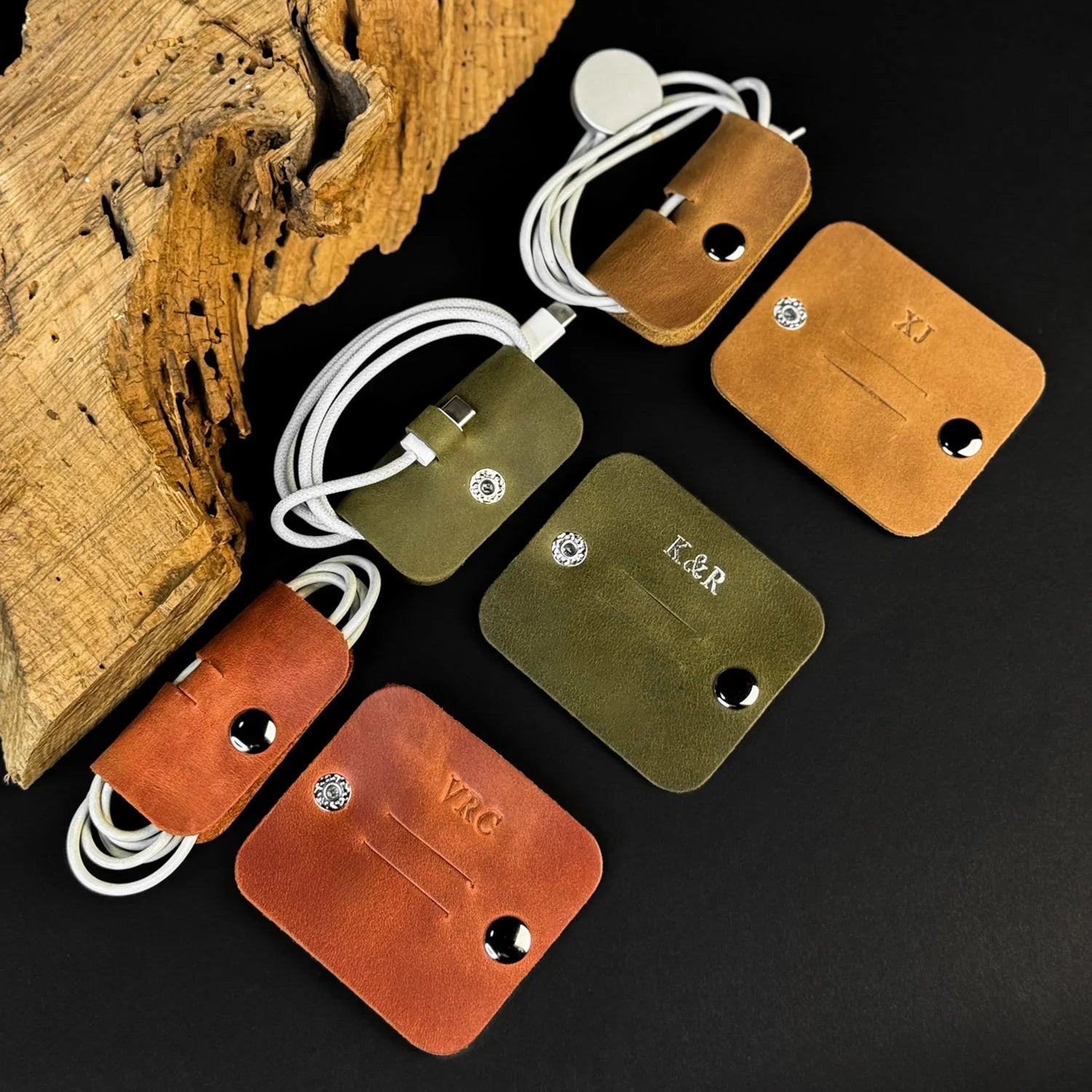 Шкіряний затискач для кабелів