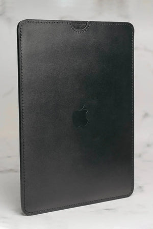 Leather Ipad Case with Wool Lining | Black - Skin and Skin
