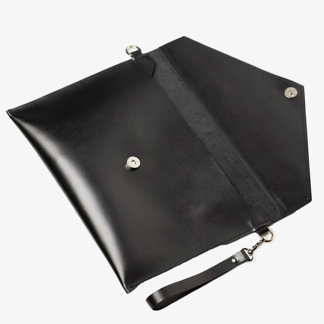 Leather Envelope Clutch - A4 | Smooth Black - Skin and Skin