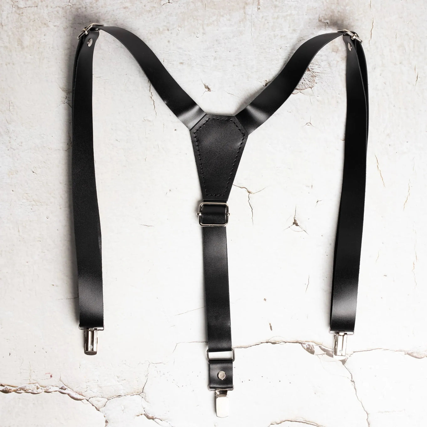 Leather Braces for Men's | Black - Skin and Skin