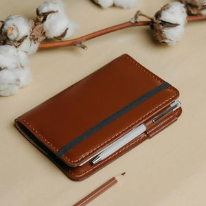 Leather Notebook cover A6, A5, B5, B6, A4 | Cognac - Skin and Skin