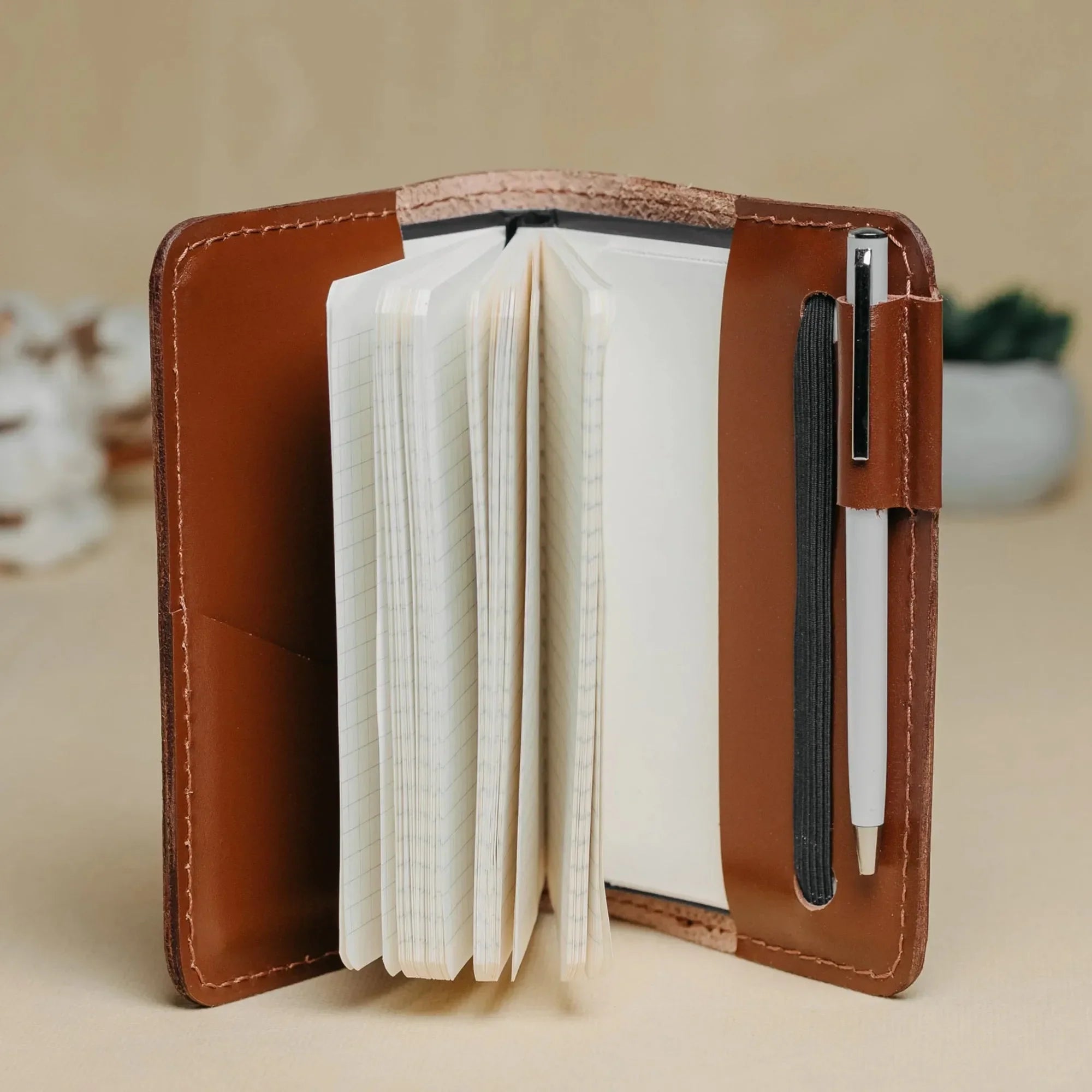 Leather Notebook cover A6, A5, B5, B6, A4 | Cognac - Skin and Skin