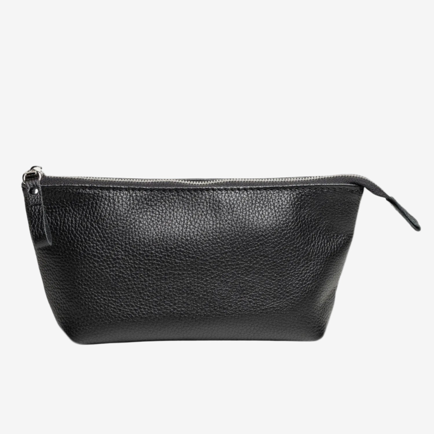 Full grain Leather Makeup Bag - Allure | Graini Black - Skin and Skin
