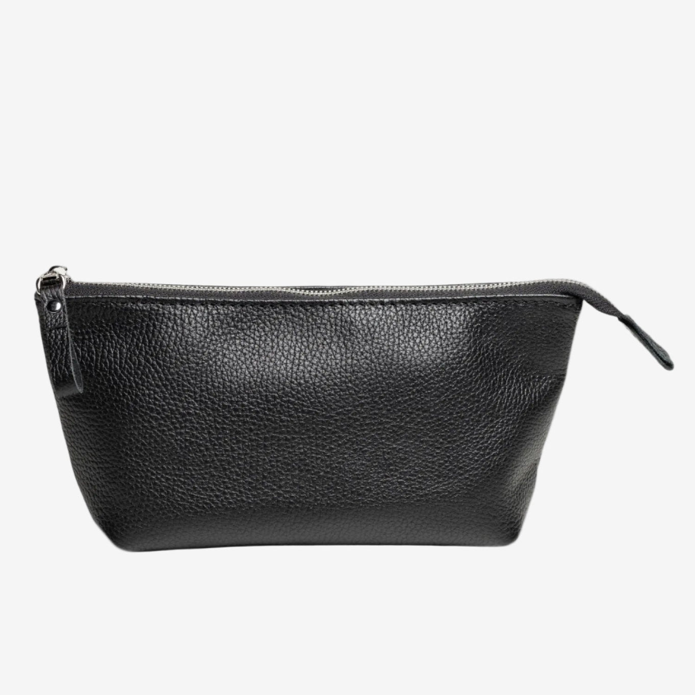 Full grain Leather Makeup Bag - Allure | Graini Black - Skin and Skin