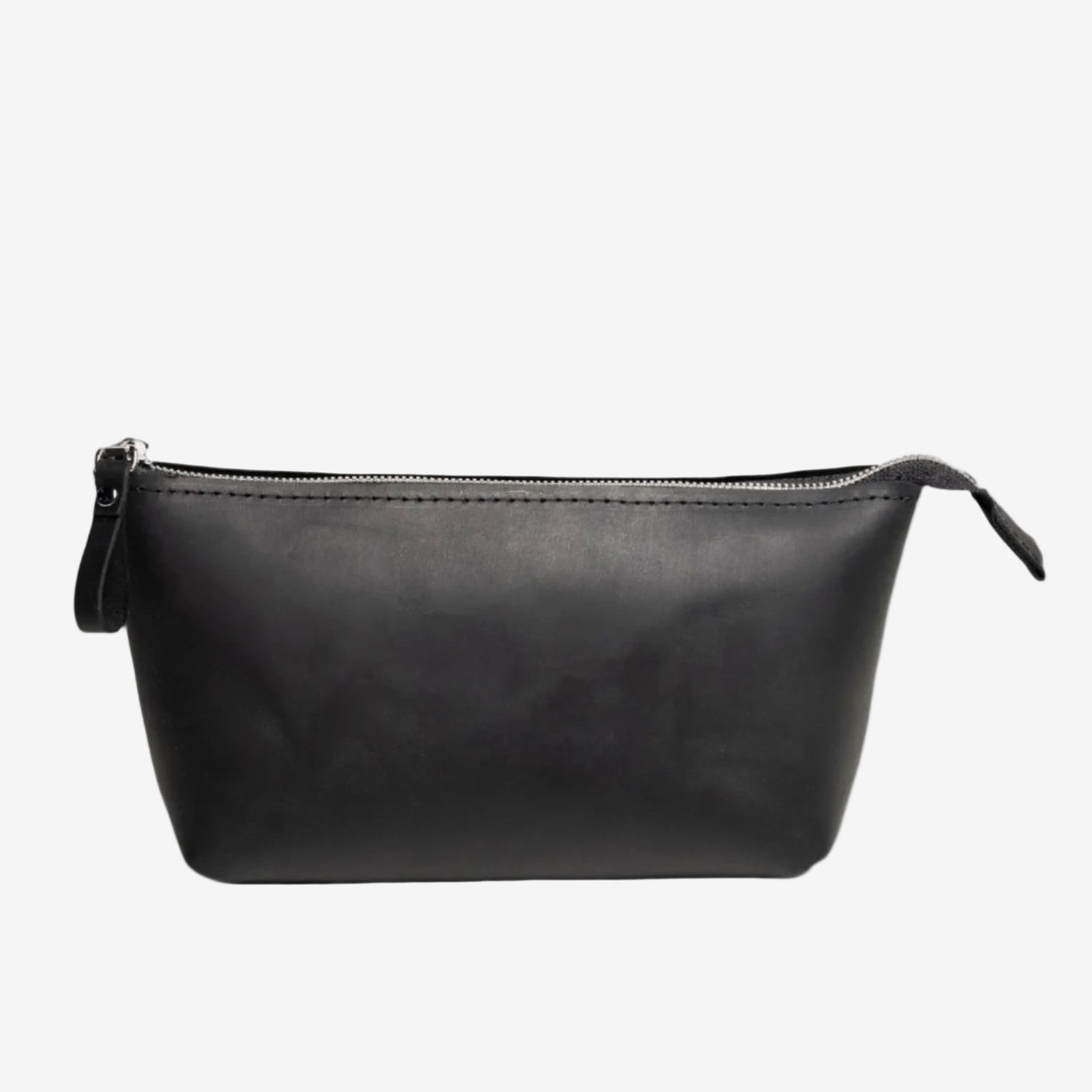 Full grain Leather Makeup Bag - Allure | Matte Black - Skin and Skin
