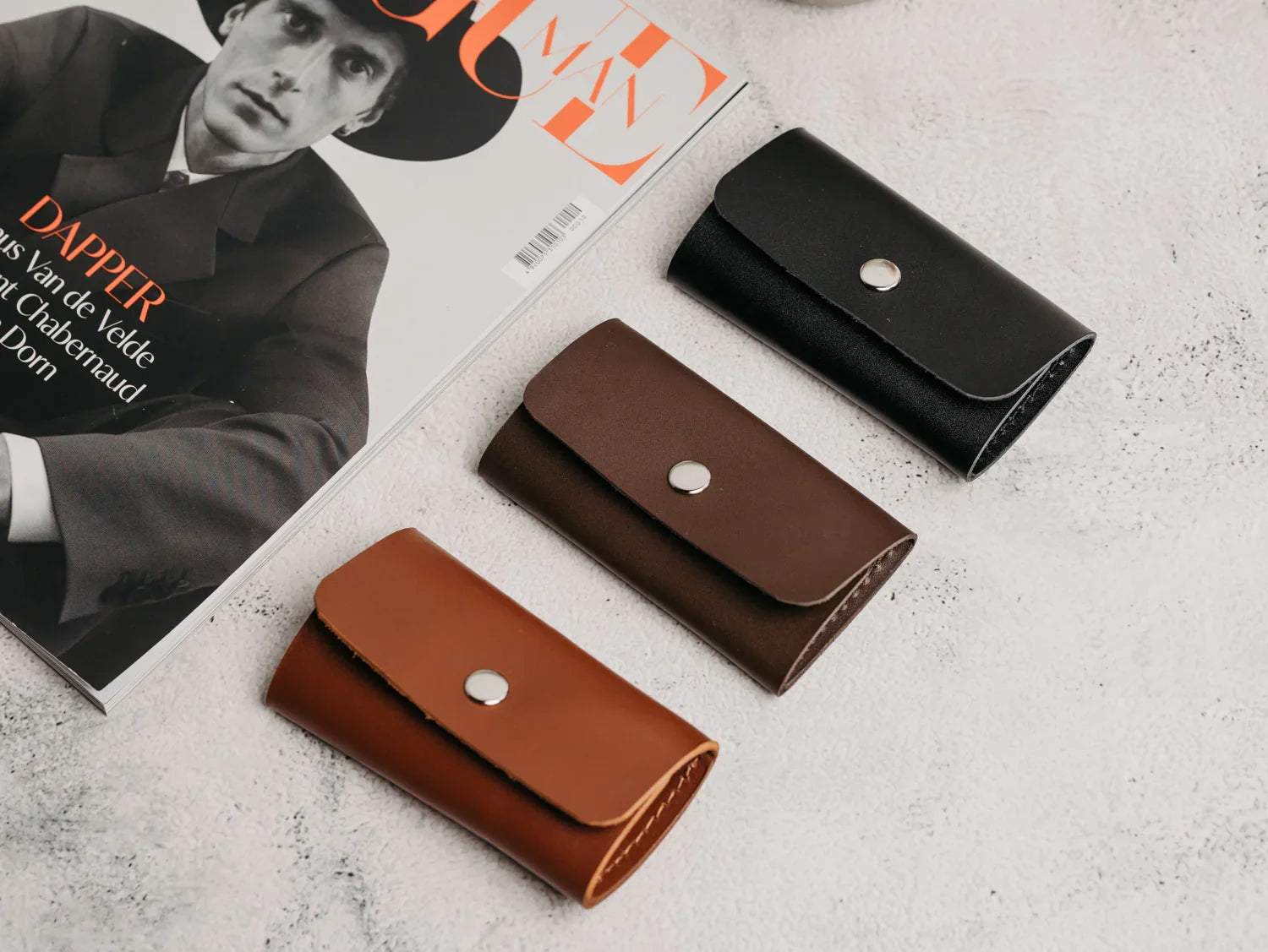 Шкіряний холдер для 6 ключів та карток