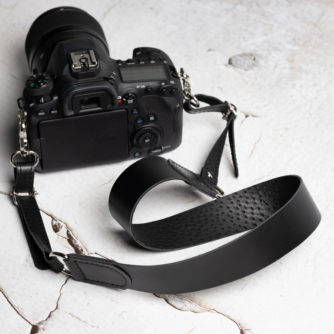 Leather Camera Strap | Black - Skin and Skin