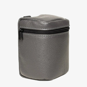 Full-Grain Leather Camera Lens Case | Smoky Grey - Skin and Skin