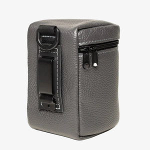 Full-Grain Leather Camera Lens Case | Smoky Grey - Skin and Skin