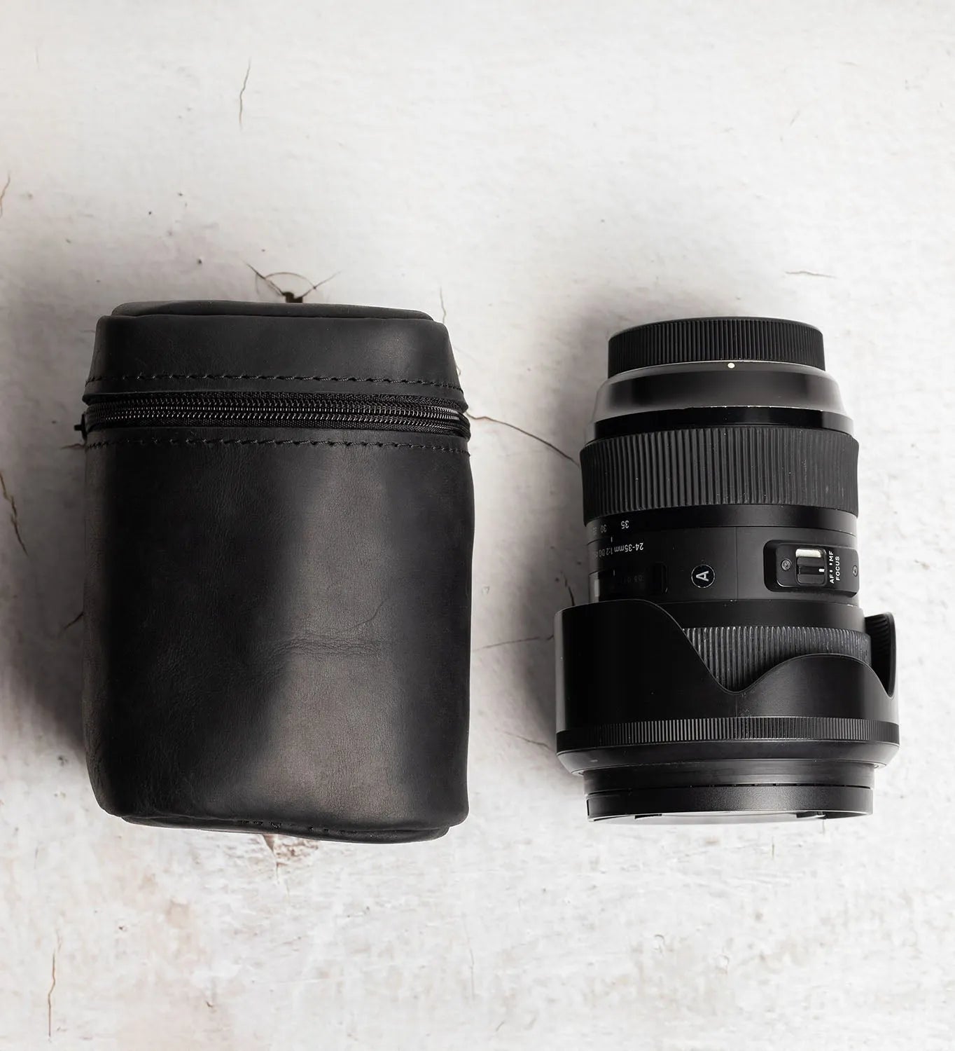 Чохол для об'єктива зі шкіри Crazy Horse | 4 розміри