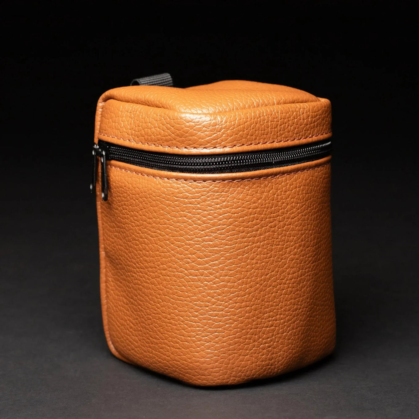 Full-Grain Leather Camera Lens Case | Cognac - Skin and Skin