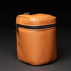 Full-Grain Leather Camera Lens Case | Cognac - Skin and Skin