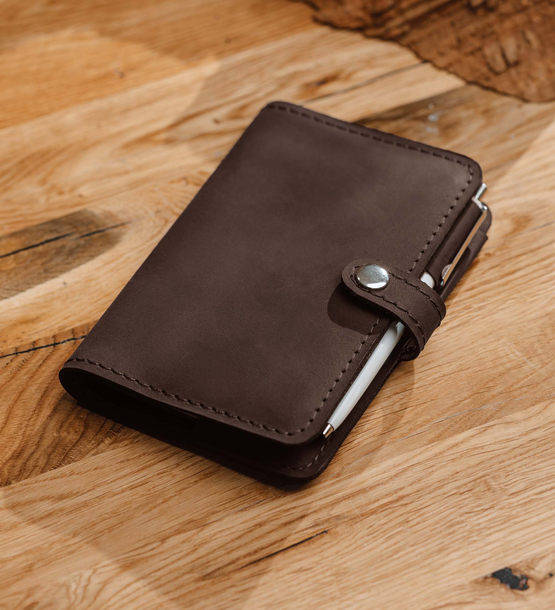 Обкладинка для блокноту Crazy Horse на кнопці А6