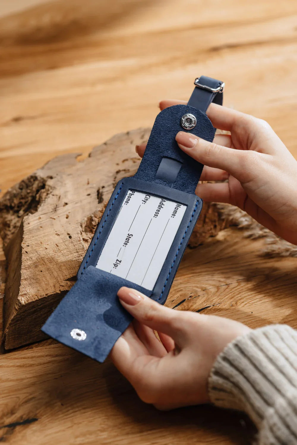 Багажна бірка зі шкіри Crazy Horse