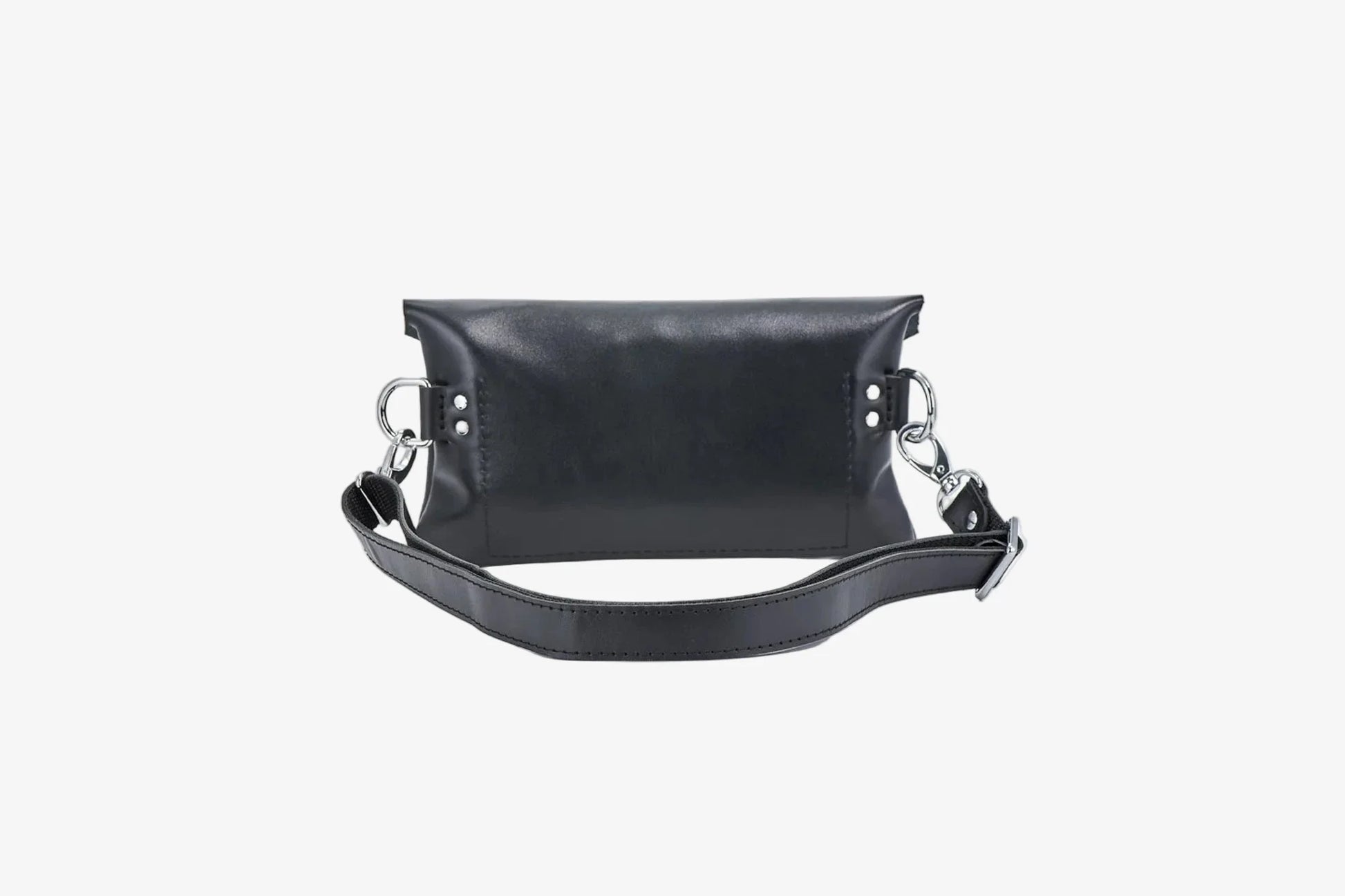 Women's Leather Envelope Bag | Smooth Black - Skin and Skin
