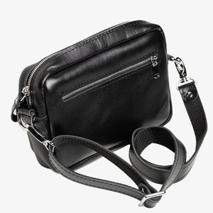 WalkBag - Leather Crossbody for Everyday | Smooth | Black - Skin and Skin