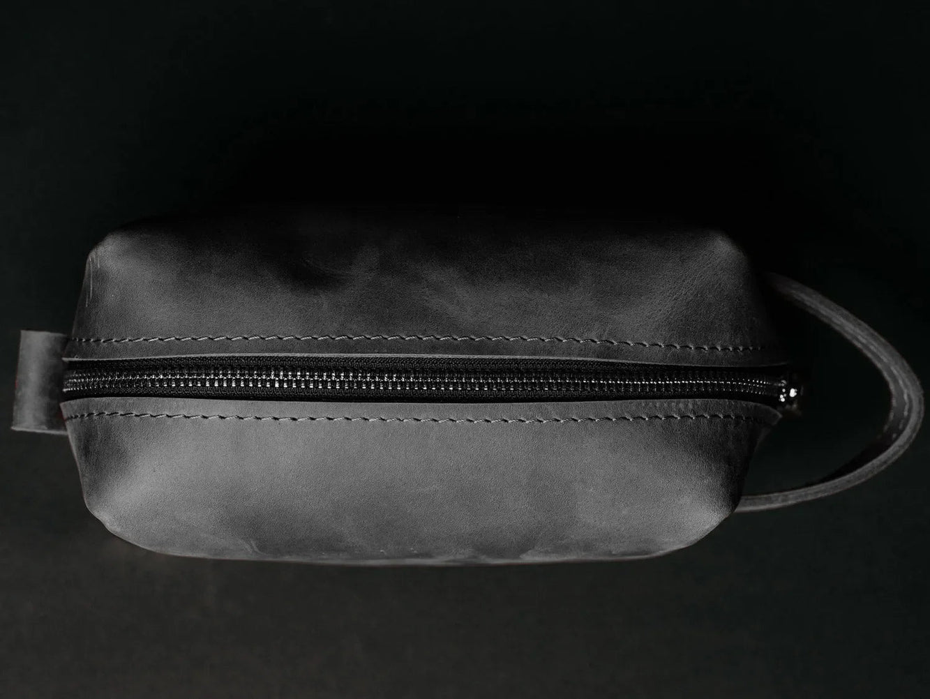 Leather Dopp kit | Matte Smoky Grey - Skin and Skin