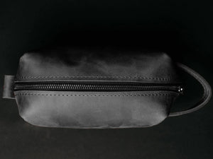 Leather Dopp kit | Matte Smoky Grey - Skin and Skin