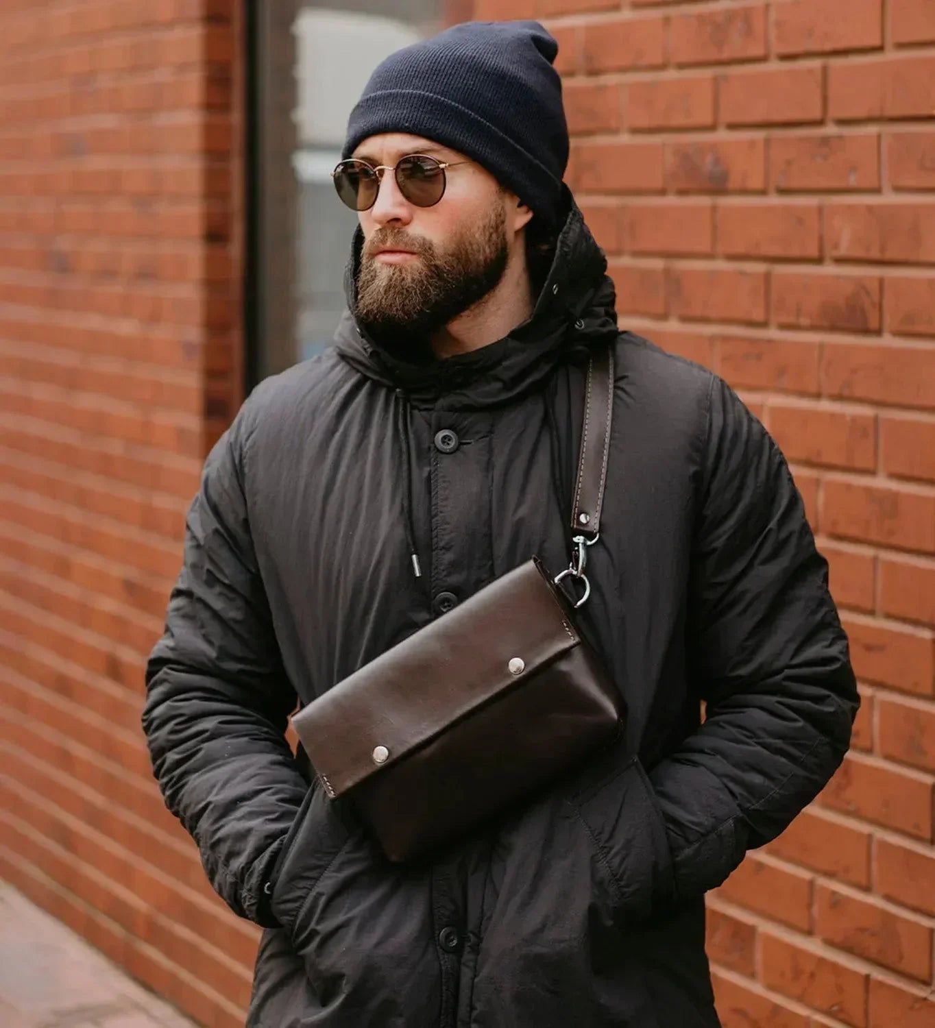 Шкіряна сумка-трансформер Crossbody